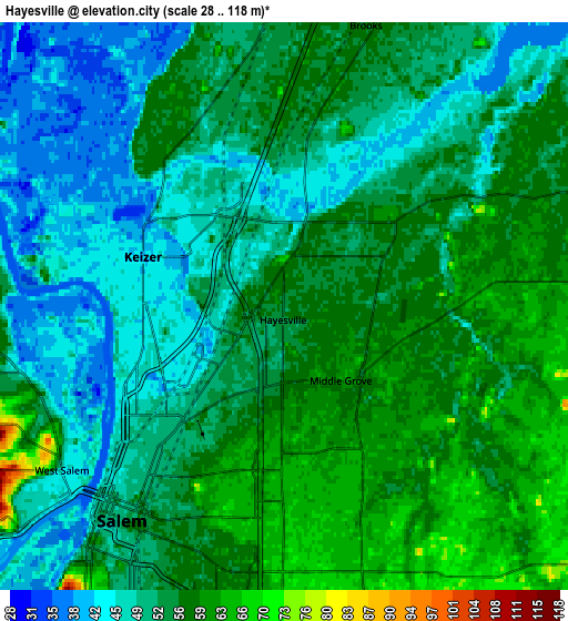 Zoom OUT 2x Hayesville, United States elevation map