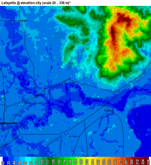 Zoom OUT 2x Lafayette, United States elevation map