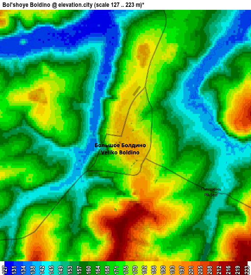 Zoom OUT 2x Bol’shoye Boldino, Russia elevation map