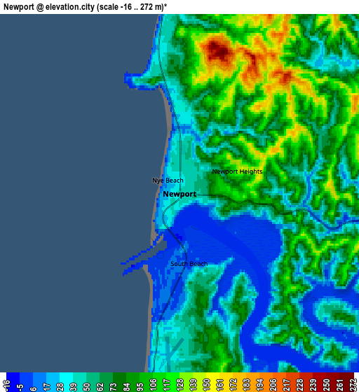 Zoom OUT 2x Newport, United States elevation map