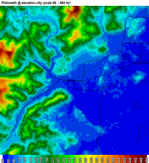 Zoom OUT 2x Philomath, United States elevation map