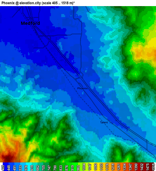 Zoom OUT 2x Phoenix, United States elevation map