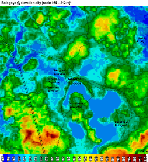 Zoom OUT 2x Bologoye, Russia elevation map