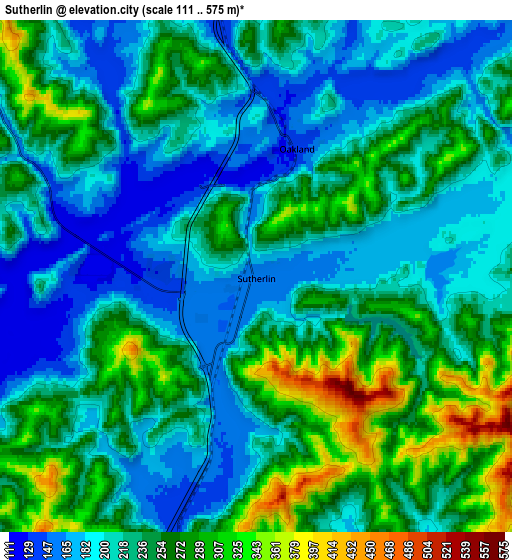 Zoom OUT 2x Sutherlin, United States elevation map