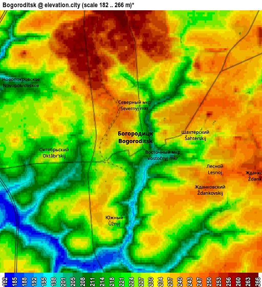 Zoom OUT 2x Bogoroditsk, Russia elevation map