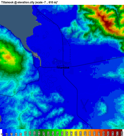 Zoom OUT 2x Tillamook, United States elevation map