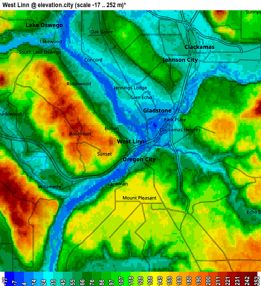 Zoom OUT 2x West Linn, United States elevation map