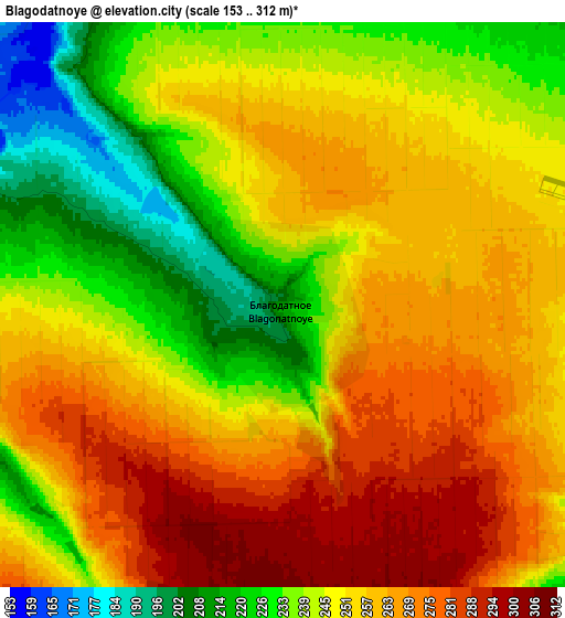 Zoom OUT 2x Blagodatnoye, Russia elevation map