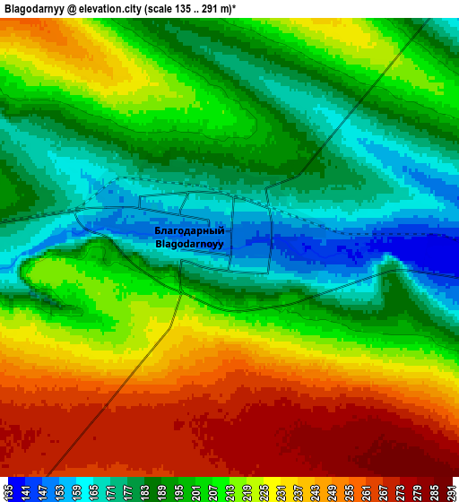 Zoom OUT 2x Blagodarnyy, Russia elevation map