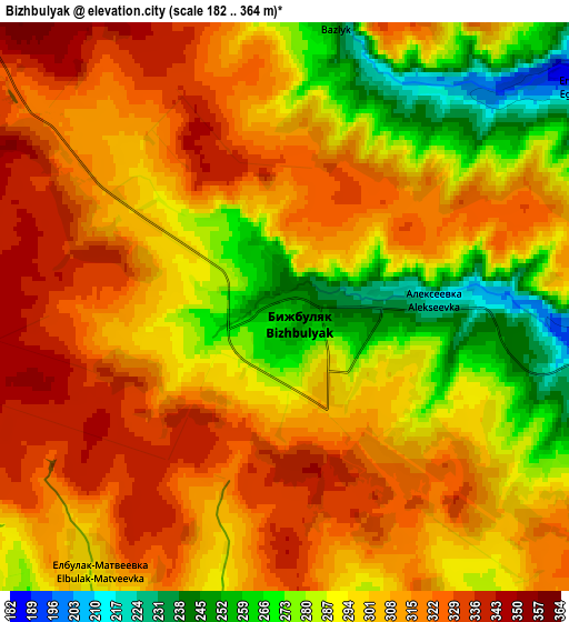 Zoom OUT 2x Bizhbulyak, Russia elevation map