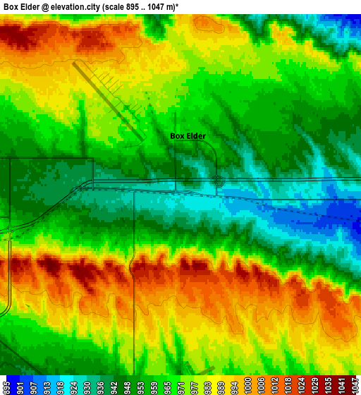 Zoom OUT 2x Box Elder, United States elevation map