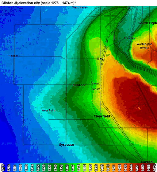 Zoom OUT 2x Clinton, United States elevation map