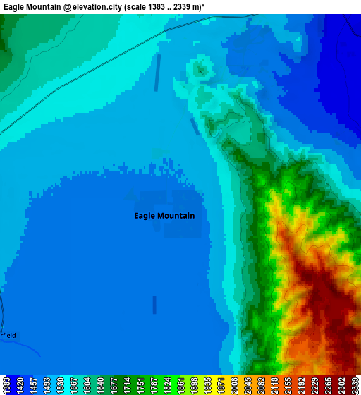 Zoom OUT 2x Eagle Mountain, United States elevation map