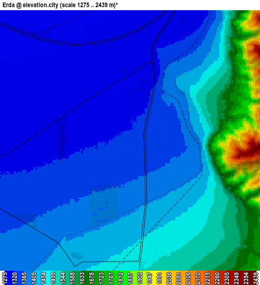 Zoom OUT 2x Erda, United States elevation map