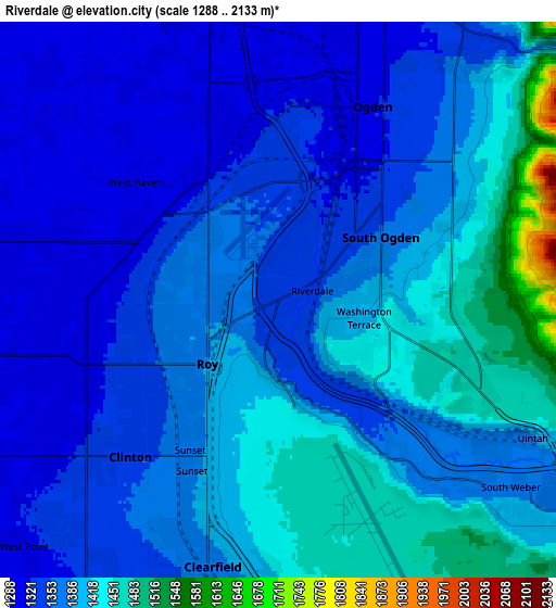 Zoom OUT 2x Riverdale, United States elevation map