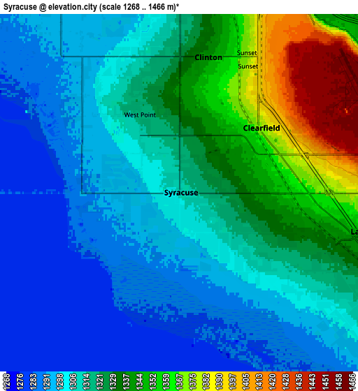 Zoom OUT 2x Syracuse, United States elevation map