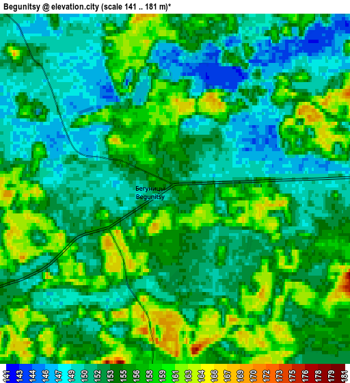 Zoom OUT 2x Begunitsy, Russia elevation map