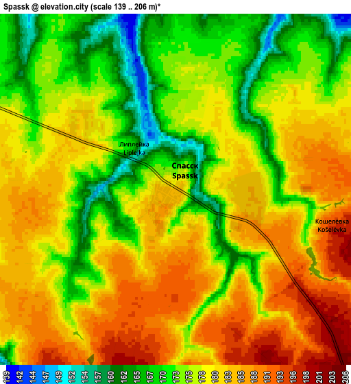 Zoom OUT 2x Spassk, Russia elevation map