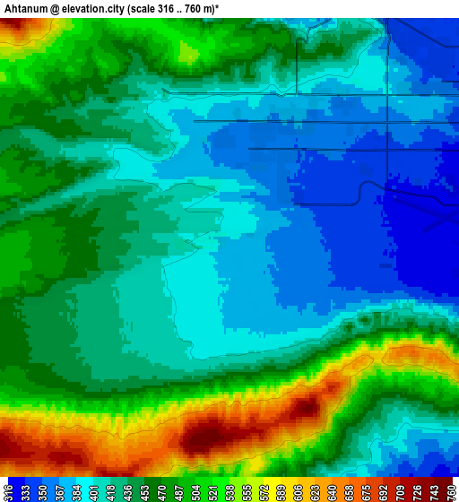 Zoom OUT 2x Ahtanum, United States elevation map