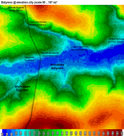 Zoom OUT 2x Batyrevo, Russia elevation map