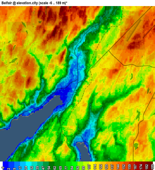 Zoom OUT 2x Belfair, United States elevation map