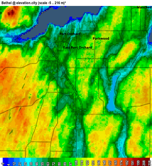 Zoom OUT 2x Bethel, United States elevation map