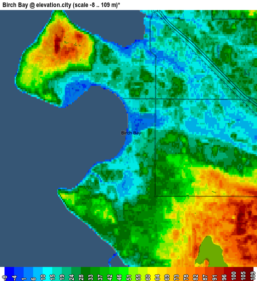 Zoom OUT 2x Birch Bay, United States elevation map