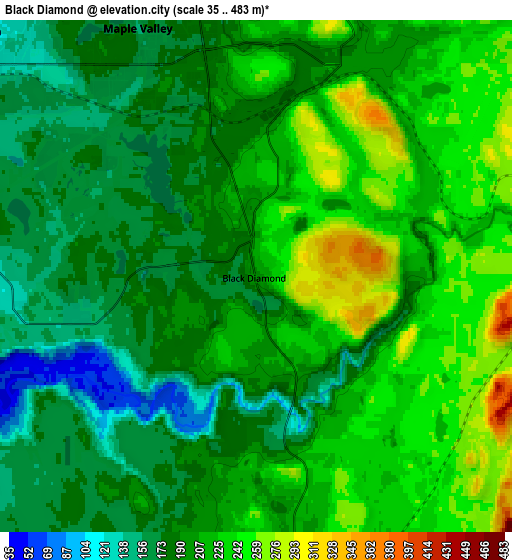 Zoom OUT 2x Black Diamond, United States elevation map