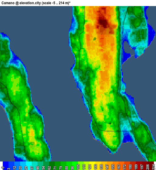 Zoom OUT 2x Camano, United States elevation map