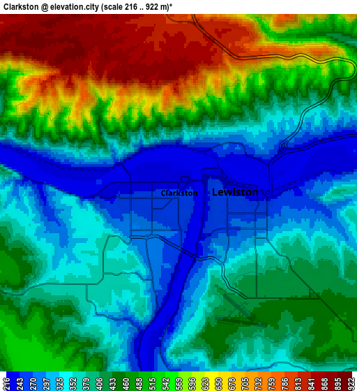 Zoom OUT 2x Clarkston, United States elevation map