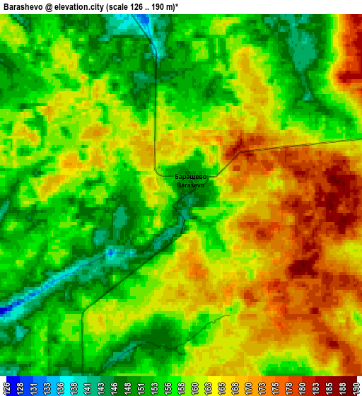 Zoom OUT 2x Barashevo, Russia elevation map