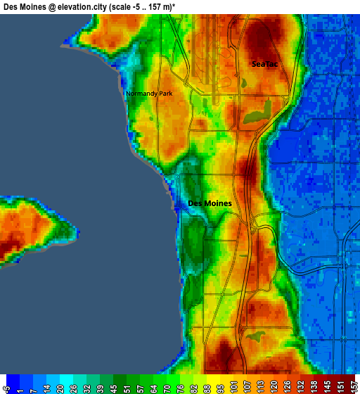 Zoom OUT 2x Des Moines, United States elevation map