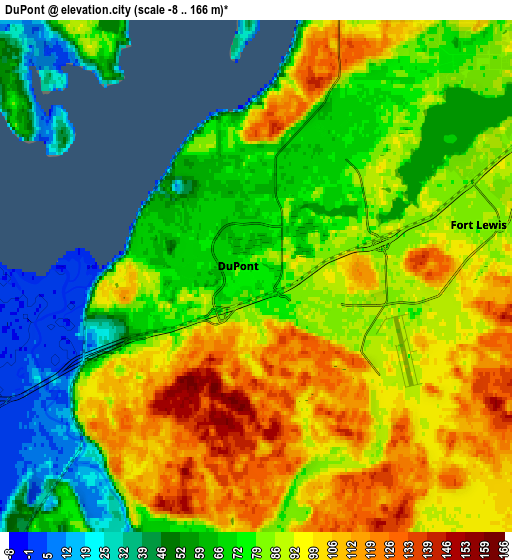 Zoom OUT 2x DuPont, United States elevation map