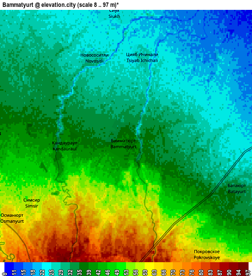 Zoom OUT 2x Bammatyurt, Russia elevation map