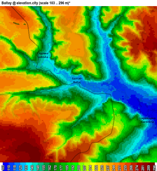 Zoom OUT 2x Baltay, Russia elevation map
