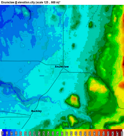 Zoom OUT 2x Enumclaw, United States elevation map