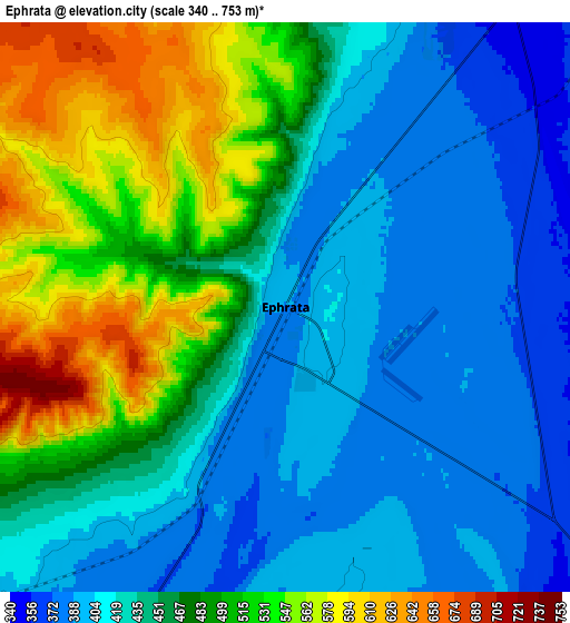 Zoom OUT 2x Ephrata, United States elevation map