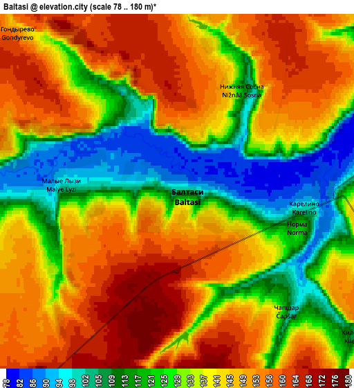 Zoom OUT 2x Baltasi, Russia elevation map