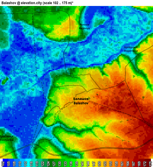 Zoom OUT 2x Balashov, Russia elevation map