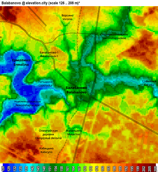 Zoom OUT 2x Balabanovo, Russia elevation map