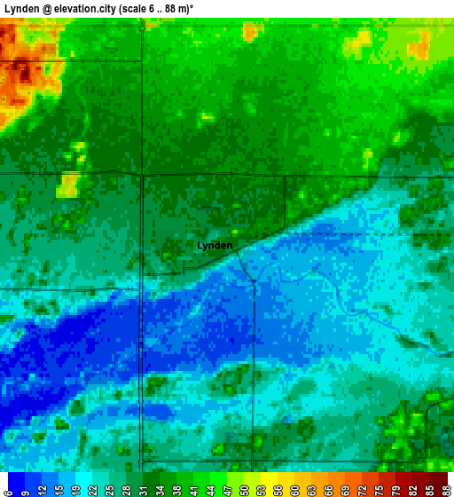 Zoom OUT 2x Lynden, United States elevation map