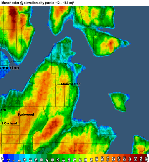 Zoom OUT 2x Manchester, United States elevation map