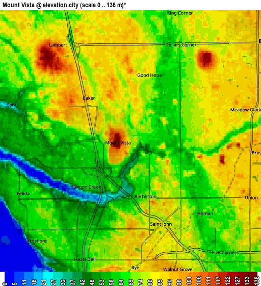 Zoom OUT 2x Mount Vista, United States elevation map