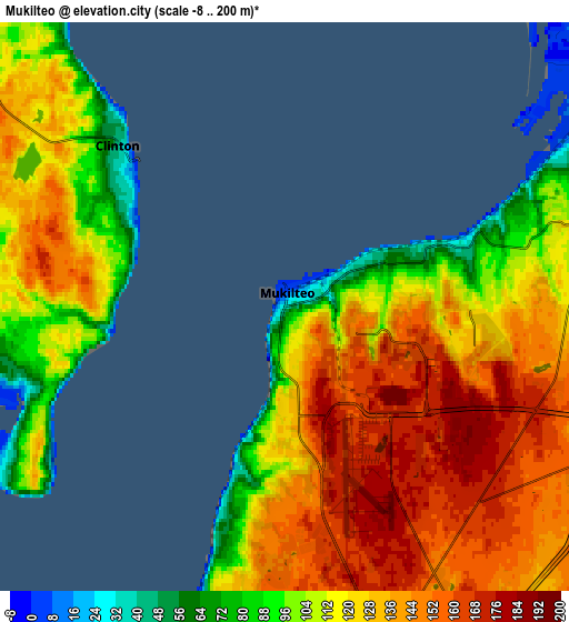 Zoom OUT 2x Mukilteo, United States elevation map