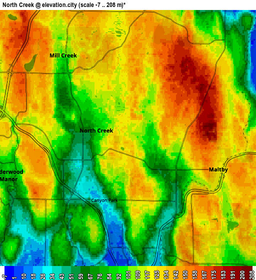 Zoom OUT 2x North Creek, United States elevation map