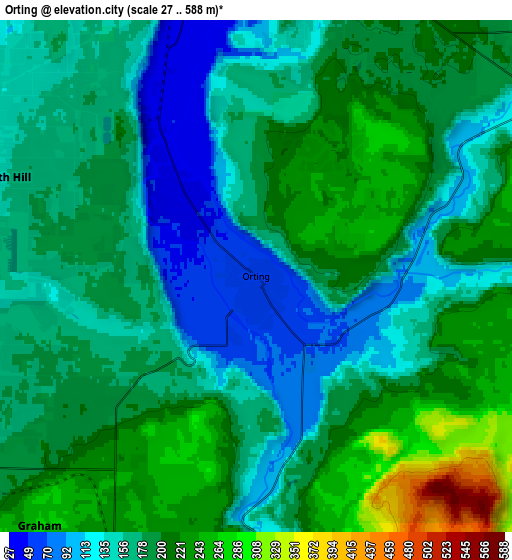 Zoom OUT 2x Orting, United States elevation map