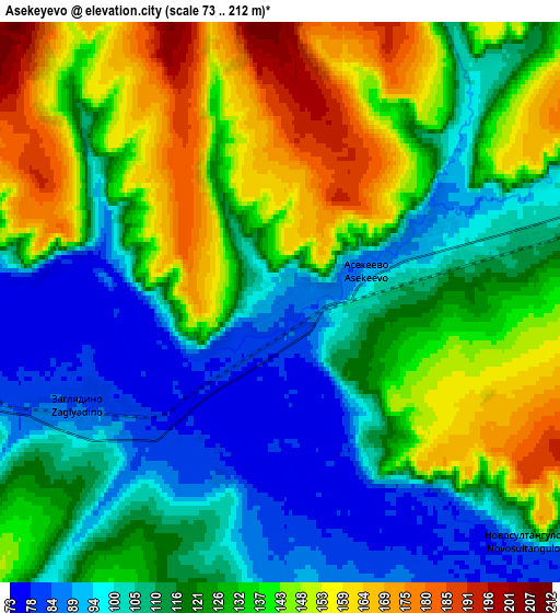 Zoom OUT 2x Asekeyevo, Russia elevation map