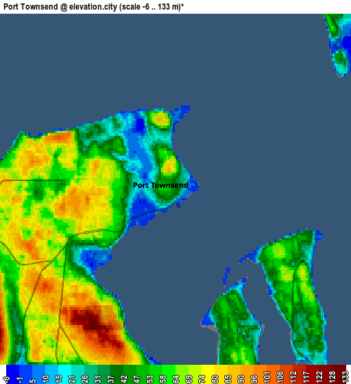 Zoom OUT 2x Port Townsend, United States elevation map