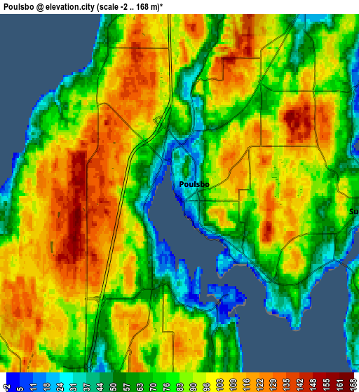 Zoom OUT 2x Poulsbo, United States elevation map