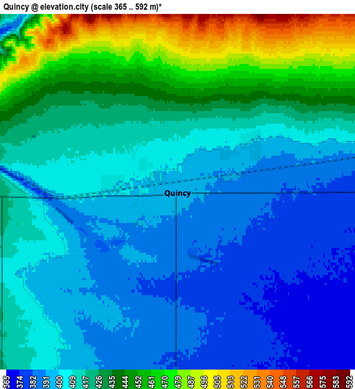 Zoom OUT 2x Quincy, United States elevation map